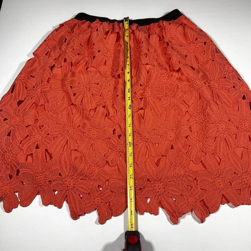 Xhilaration Skirt Size Small Peach/coral Floral Pattern W/ Slip‎ Lining